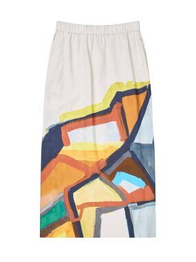 Munthe "Rocky" Skirt in Ivory/Multicolour, size 36 (size Small).